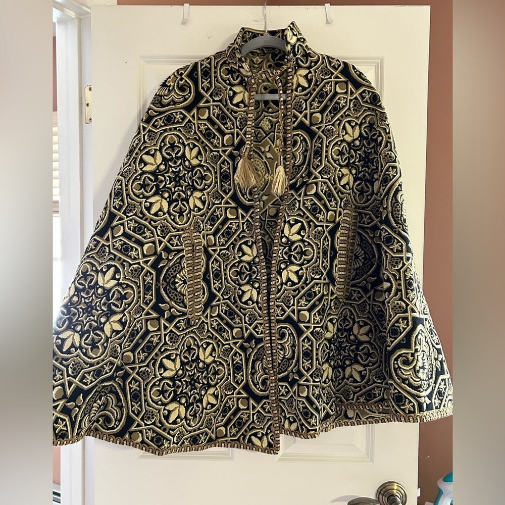 Vintage 1970's Ingeborg Landen Tapestry Cape Scandanavian Design Retro/Mod